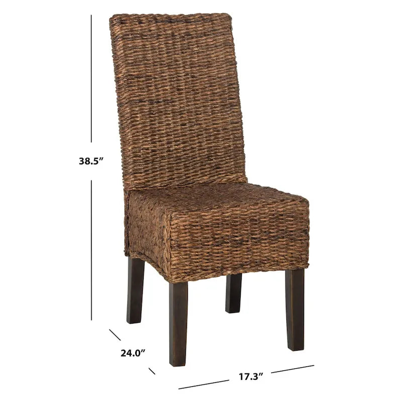 SAFAVIEH Meline Natural Dining Chair (Set of 2) - 17.3  x 24  x 38.5  - 17Wx24Dx39H