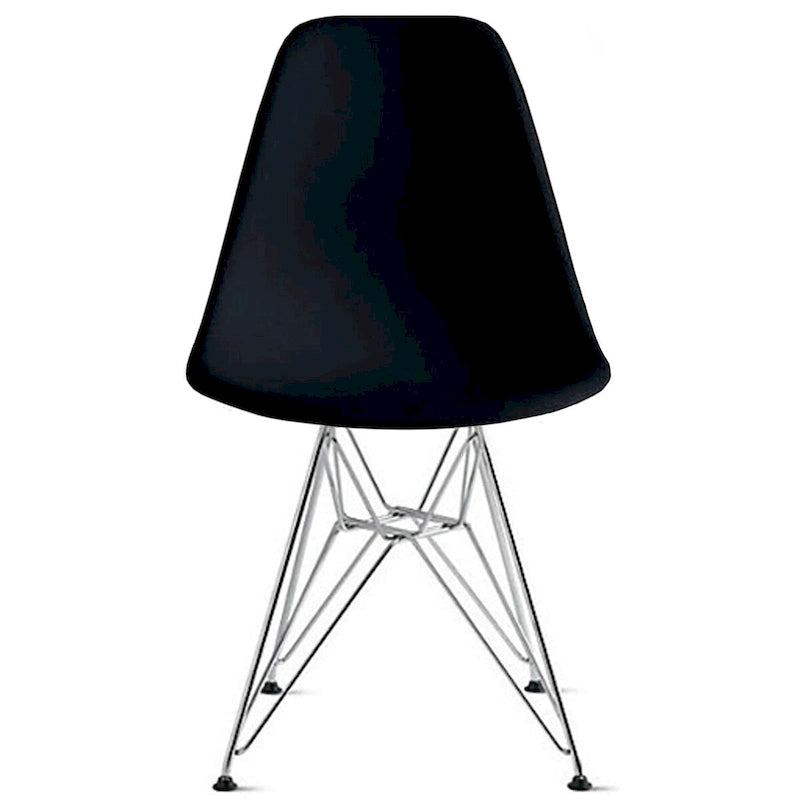 Designer Plastic Chairs Chrome Silver Wire Legs Retro Dining Accent Molded Shell Desk Office Work Chrome Base Kitchen