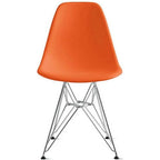 Designer Plastic Chairs Chrome Silver Wire Legs Retro Dining Accent Molded Shell Desk Office Work Chrome Base Kitchen