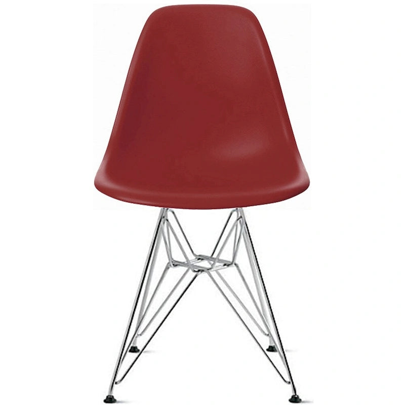 Designer Plastic Chairs Chrome Silver Wire Legs Retro Dining Accent Molded Shell Desk Office Work Chrome Base Kitchen