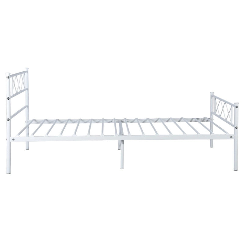 Easy-to-assemble Metal Bed Frame Platform Mattress Foundation with Headboard ,Under-bed Storage,Multiple colors.