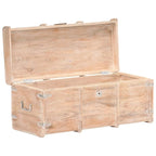 vidaXL Storage Chest Storage Trunk with Latch for Bedroom Solid Wood Acacia - 35.4 x15.7 x15.7  (W x D x H)