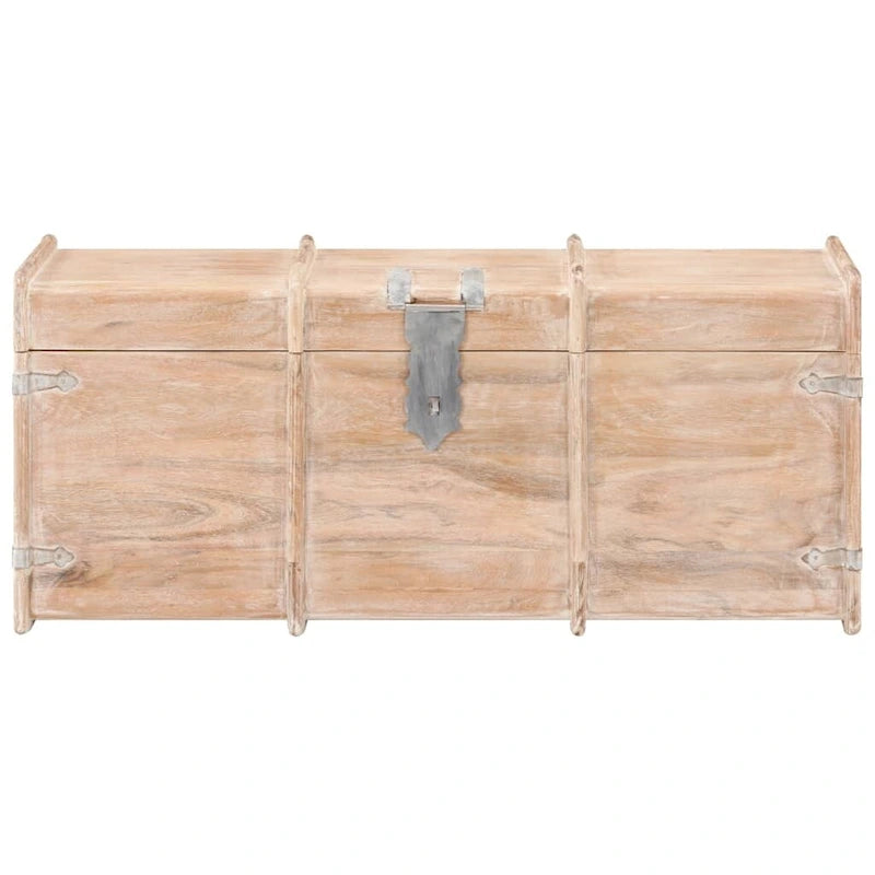 vidaXL Storage Chest Storage Trunk with Latch for Bedroom Solid Wood Acacia - 35.4 x15.7 x15.7  (W x D x H)