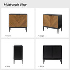 Jakob Modern 2 Doors Storage Cabinet Set with Adjustable Shelf By HOLALA HOME