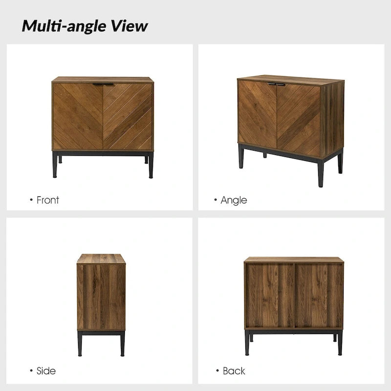 Jakob Modern 2 Doors Storage Cabinet Set with Adjustable Shelf By HOLALA HOME