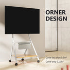 FITUEYES Mobile TV Cart for Office Classroom Rolling TV Stand with Wheels for 45-88 Inch TV