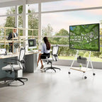 FITUEYES Mobile TV Cart for Office Classroom Rolling TV Stand with Wheels for 45-88 Inch TV