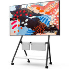 FITUEYES Mobile TV Cart for Office Classroom Rolling TV Stand with Wheels for 45-88 Inch TV