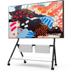 FITUEYES Mobile TV Cart for Office Classroom Rolling TV Stand with Wheels for 45-88 Inch TV