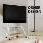 FITUEYES Mobile TV Cart for Office Classroom Rolling TV Stand with Wheels for 45-88 Inch TV