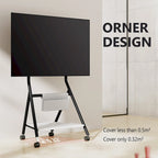 FITUEYES Mobile TV Cart for Office Classroom Rolling TV Stand with Wheels for 45-88 Inch TV
