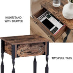 Taomika Nightstands, Coffee Table, Modern Coffee Table Sets, Rustic Brown, Set of 1/2/3