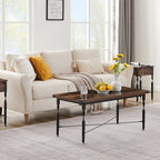 Taomika Nightstands, Coffee Table, Modern Coffee Table Sets, Rustic Brown, Set of 1/2/3