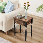 Taomika Nightstands, Coffee Table, Modern Coffee Table Sets, Rustic Brown, Set of 1/2/3