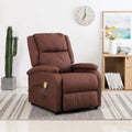 vidaXL Massage Chair Brown Fabric - 71 x 92 x 96 cm
