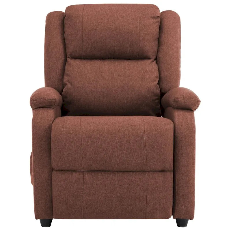 vidaXL Massage Chair Brown Fabric - 71 x 92 x 96 cm
