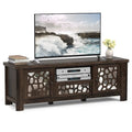 Gymax 55 Retro TV Stand Media Entertainment Center w/ Mirror Doors &