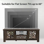 Gymax 55 Retro TV Stand Media Entertainment Center w/ Mirror Doors &