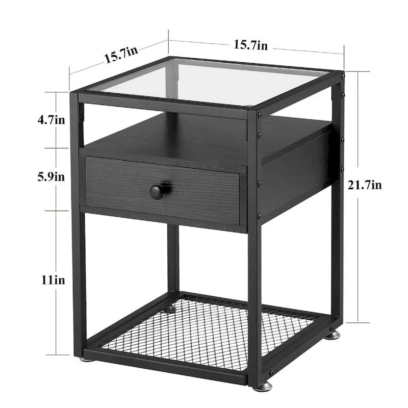 Taomika 3 Pieces Modern Coffee Table Set with Storage Shelves,Brown/Black Sets
