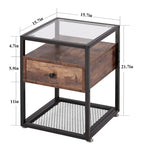 Taomika 3 Pieces Modern Coffee Table Set with Storage Shelves,Brown/Black Sets