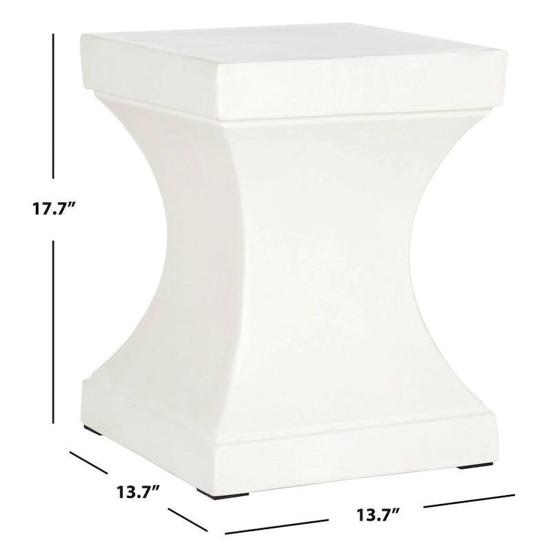 SAFAVIEH Selvaggia Concrete Indoor/ Outdoor Accent Table - 13.7 x13.7 x17.7  - 14Wx14Dx18H