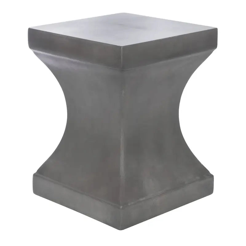 SAFAVIEH Selvaggia Concrete Indoor/ Outdoor Accent Table - 13.7 x13.7 x17.7  - 14Wx14Dx18H