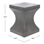 SAFAVIEH Selvaggia Concrete Indoor/ Outdoor Accent Table - 13.7 x13.7 x17.7  - 14Wx14Dx18H