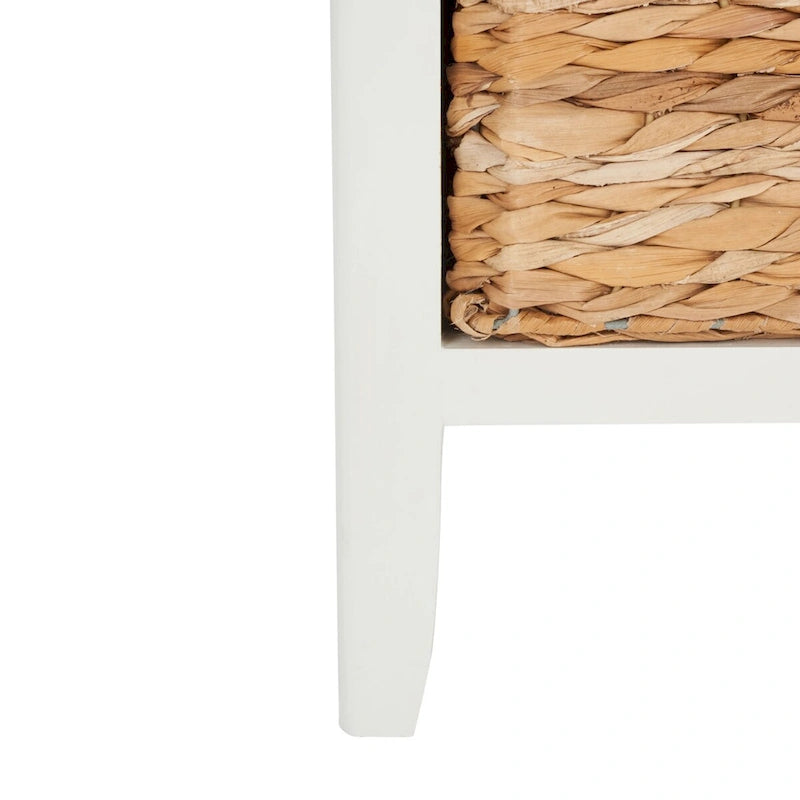 SAFAVIEH Helma Distressed Black Drawer Storage Side Table - 15  x 11.8  x 27.6  - 15Wx12Dx26H