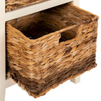 SAFAVIEH Helma Distressed Black Drawer Storage Side Table - 15  x 11.8  x 27.6  - 15Wx12Dx26H