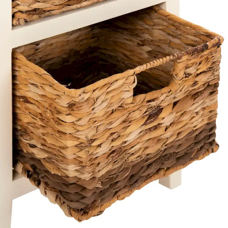 SAFAVIEH Helma Distressed Black Drawer Storage Side Table - 15  x 11.8  x 27.6  - 15Wx12Dx26H