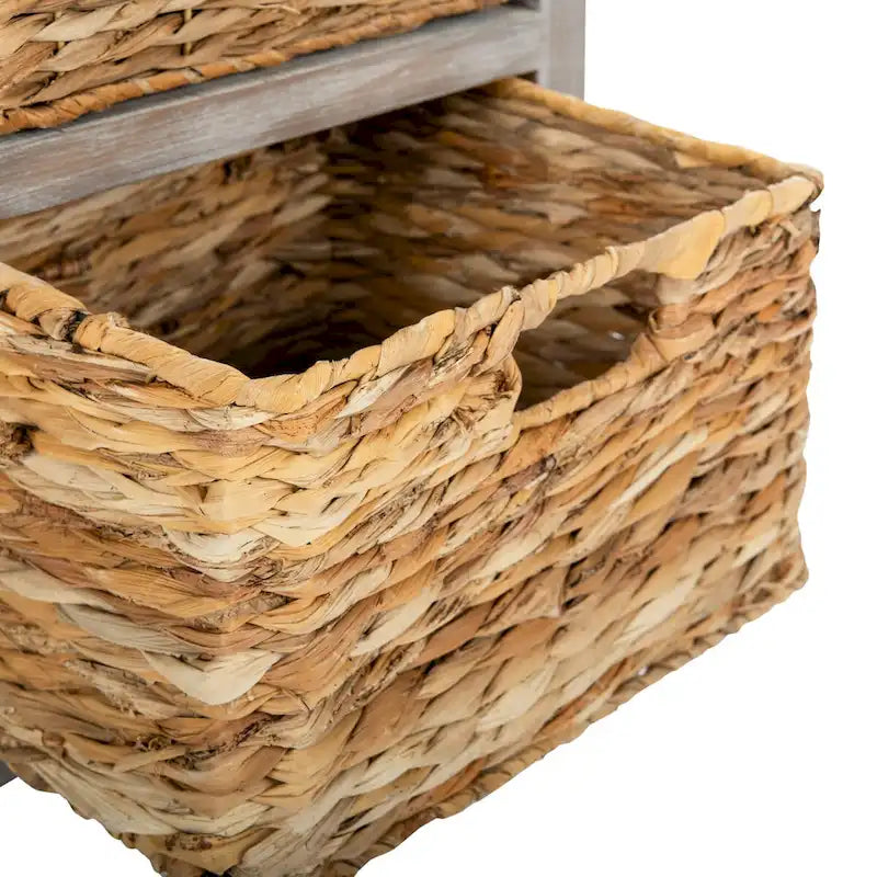 SAFAVIEH Helma Distressed Black Drawer Storage Side Table - 15  x 11.8  x 27.6  - 15Wx12Dx26H