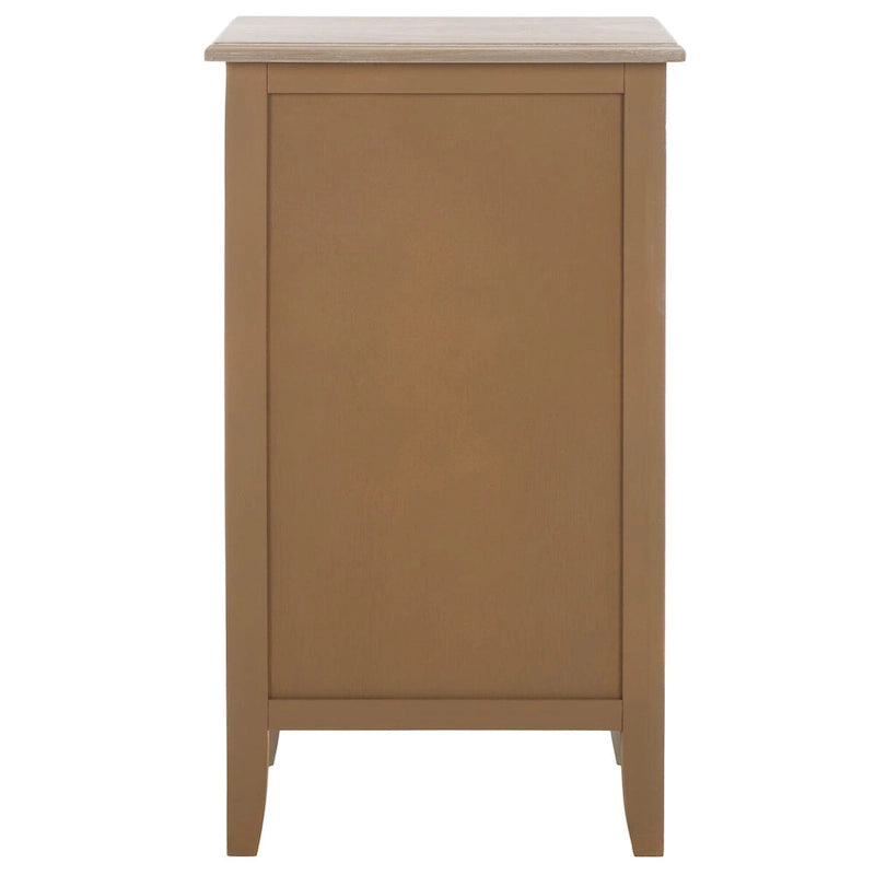 SAFAVIEH Helma Distressed Black Drawer Storage Side Table - 15  x 11.8  x 27.6  - 15Wx12Dx26H