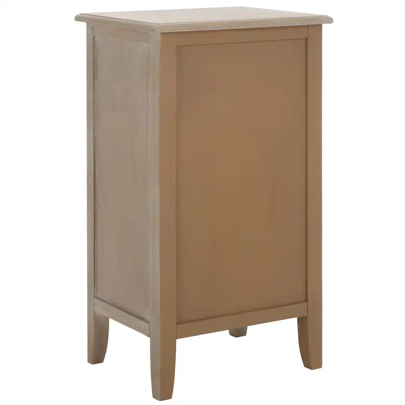 SAFAVIEH Helma Distressed Black Drawer Storage Side Table - 15  x 11.8  x 27.6  - 15Wx12Dx26H