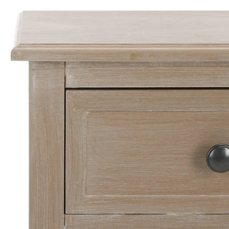SAFAVIEH Helma Distressed Black Drawer Storage Side Table - 15  x 11.8  x 27.6  - 15Wx12Dx26H