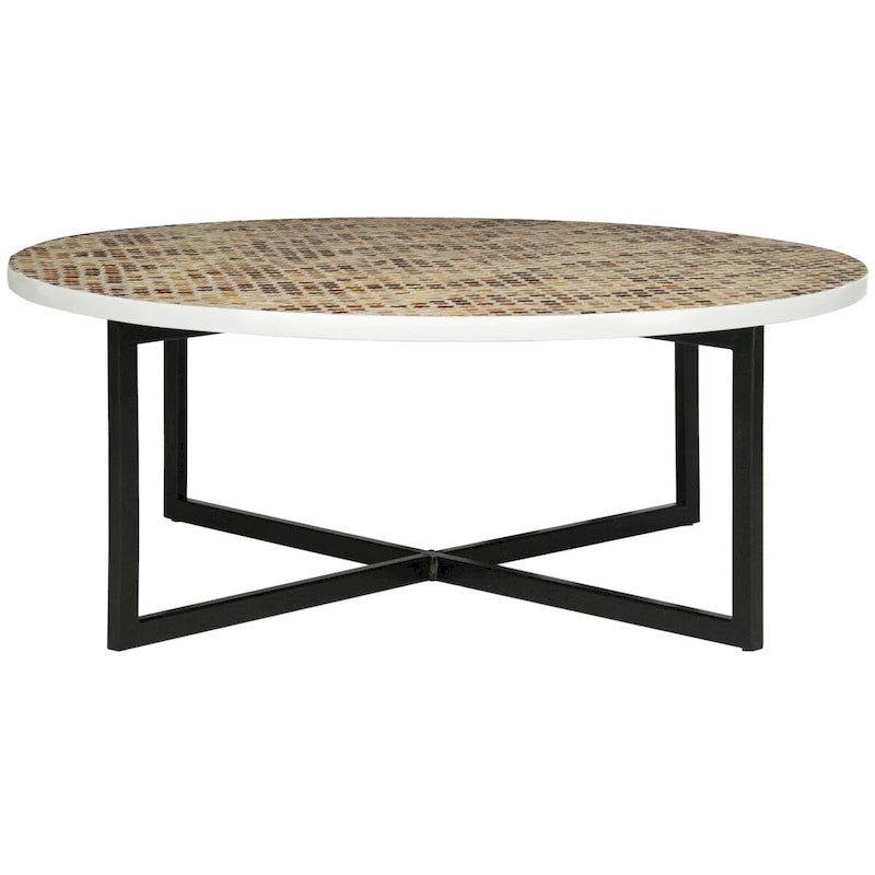 SAFAVIEH Marharita Cream Coffee Table - 39.8  x 39.8  x 15.4  - 40Wx40Dx15H