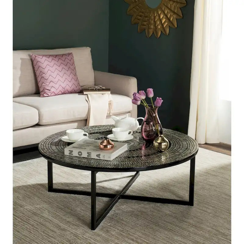 SAFAVIEH Marharita Cream Coffee Table - 39.8  x 39.8  x 15.4  - 40Wx40Dx15H