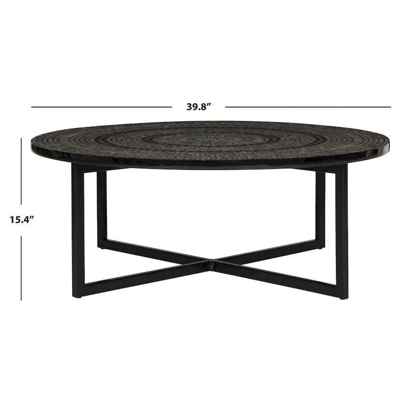 SAFAVIEH Marharita Cream Coffee Table - 39.8  x 39.8  x 15.4  - 40Wx40Dx15H