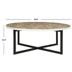 SAFAVIEH Marharita Cream Coffee Table - 39.8  x 39.8  x 15.4  - 40Wx40Dx15H