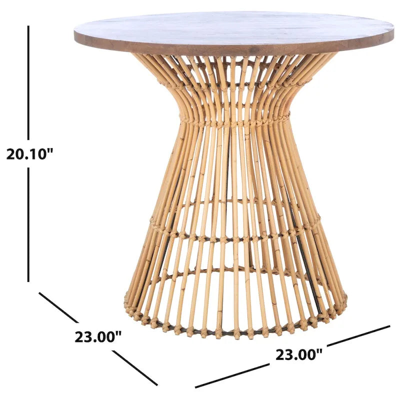 SAFAVIEH Abigail Coastal Round Accent Table - 23  W x 23  L x 20.1  H - 23Wx23Dx20H