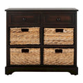 SAFAVIEH Ardelia Red 6-Drawer Storage Unit (Fully Assembled) - 30Wx13Dx26H