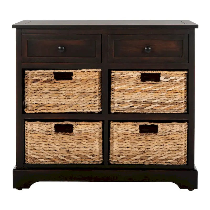 SAFAVIEH Ardelia Red 6-Drawer Storage Unit (Fully Assembled) - 30Wx13Dx26H