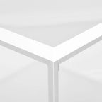 SAFAVIEH Bettylou White/Chrome High Gloss Coffee Table - 35.4  W x 35.4  D x 15.7  H - 35Wx35Dx16H