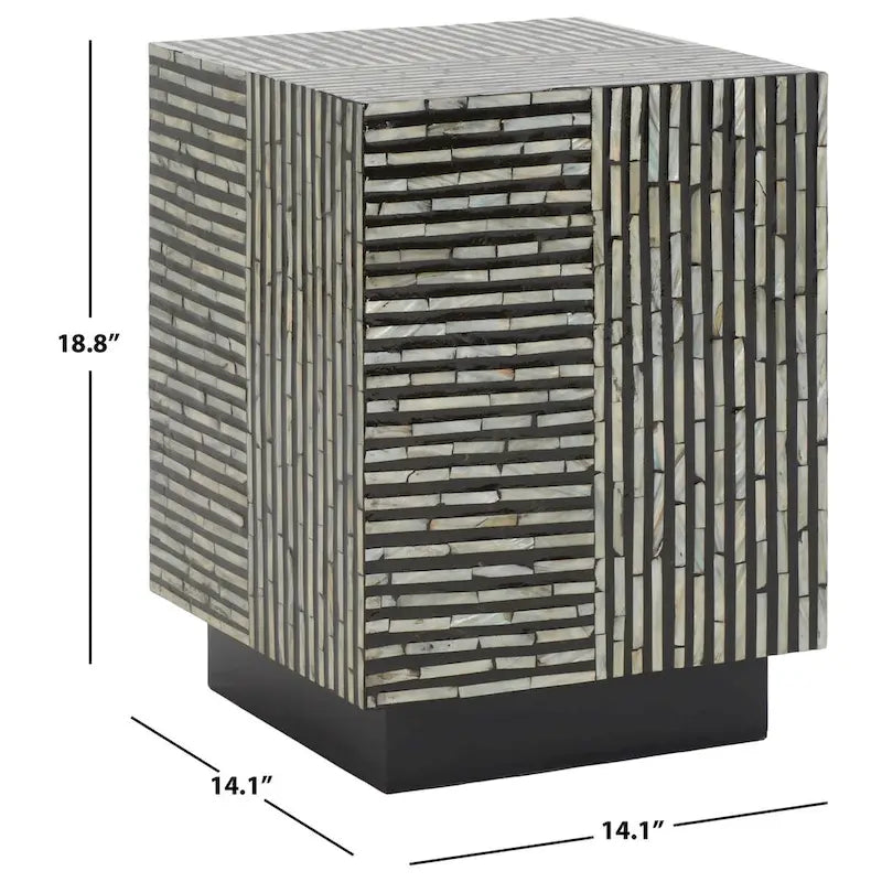 SAFAVIEH Heidrun Square Stool - 14  W x 14  D x 19  H - 14Wx14Dx19H