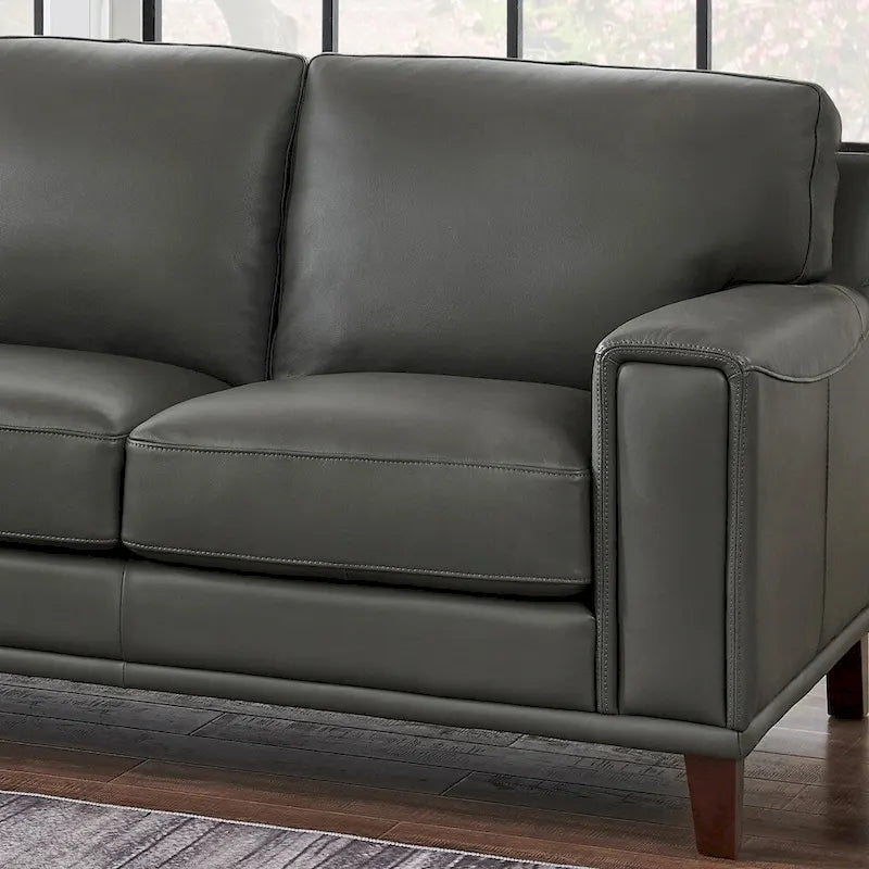 Hydeline Hayward Top Grain Leather Sectional Sofa with Chaise