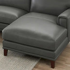 Hydeline Hayward Top Grain Leather Sectional Sofa with Chaise