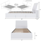 Nexera Paris Storage Bed with Headboard, White