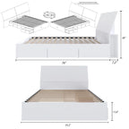 Nexera Paris Storage Bed with Headboard, White