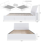 Nexera Paris Storage Bed with Headboard, White