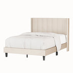 Modern Upholstered Tufted Headboard Platform Bed Frame