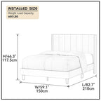 Modern Upholstered Tufted Headboard Platform Bed Frame